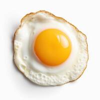 ai generado perfectamente frito huevo aislado en blanco antecedentes para tu desayuno necesidades. creado con generativo ai foto