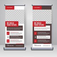 Corporate rollup or X banner design template vector