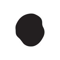 Brush circles round shape Stock black color design. vector