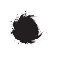 Brush circles round shape Stock black color design. vector