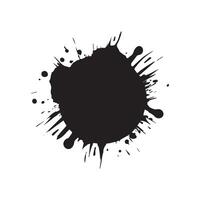 Brush circles round shape Stock black color design. vector