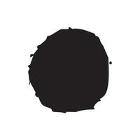 Brush circles round shape Stock black color design. vector