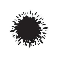 Brush circles round shape Stock black color design. vector