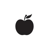 manzana comida icono negro vector antecedentes diseño.