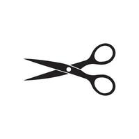 Scissors line cutter page cross black icon  vector background design.