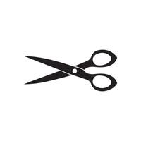 Scissors line cutter page cross black icon  vector background design.