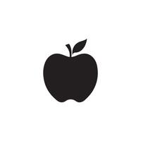 manzana comida icono negro vector antecedentes diseño.