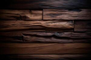 AI generated Elegant and Modern Dark Wood Background Design. created with Generative AI photo