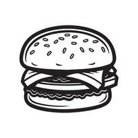 Burger Food icon white background vector design.