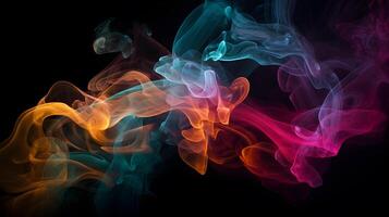 AI generated Abstract Colors Smoke as Wallpaper. created with Generative AI photo