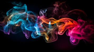 AI generated Abstract Colors Smoke as Wallpaper. created with Generative AI photo