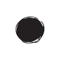 Brush circles round shape Stock black color design. vector