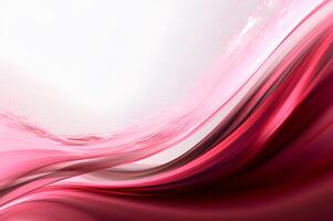 AI generated Beautiful pink wave background with soft curves. created with Generative AI photo