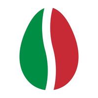 Easter egg stylized pattern color of Italy flag it vector