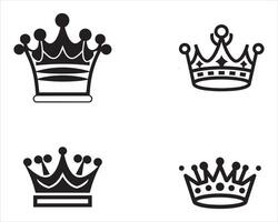 Crown minimalist and simple silhouette vector illustration on white background