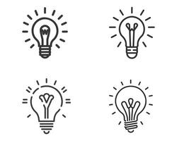 Light Bulb symbol icon design set vector stock on white background illustration