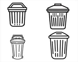 Trash Bin icon vector Drawn By Hands Vector illustration On White Background