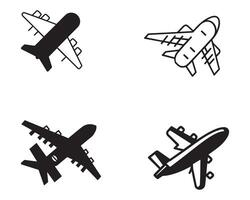 aire avión icono diseño conjunto vector valores en blanco antecedentes ilustración