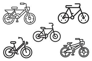 bicicletas icono vector conjunto vector diseño en blanco antecedentes ilustración