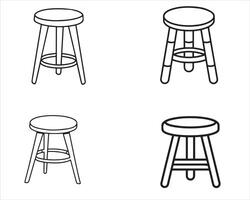 Table Doodle Icon Outline Vector On White Background