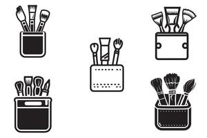 Set With Callus Remover Accessories Line Icon illustration Vector Design