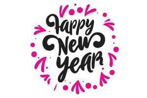 Happy New Year text vector design