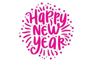 Happy New Year text vector design