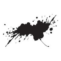 Drop paint art brush stroke on a white background, vector illustration.