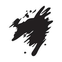 Brush stroke paint  black on a white abstract background, vector illustration.