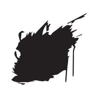 Brush stroke paint  black on a white abstract background, vector illustration.