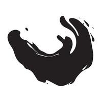 Brush stroke paint  black on a white abstract background, vector illustration.