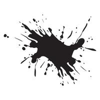 Drop paint art brush stroke on a white background, vector illustration.