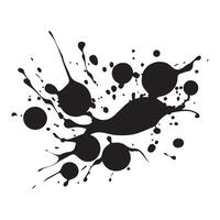 Drop paint art brush stroke on a white background, vector illustration.