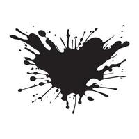 Drop paint art brush stroke on a white background, vector illustration.