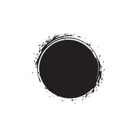 Brush circles round shape Stock black color design. vector