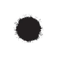 Brush circles round shape Stock black color design. vector