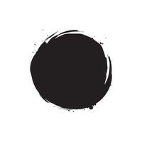 Brush circles round shape Stock black color design. vector