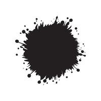 Brush circles round shape Stock black color design. vector
