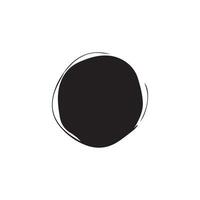 Brush circles round shape Stock black color design. vector