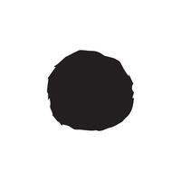 Brush circles round shape Stock black color design. vector