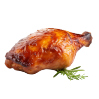 ai généré rôti poulet jambe agrafe art png