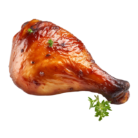 ai généré rôti poulet jambe agrafe art png