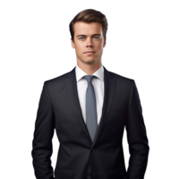 AI generated Portrait of young businessman clip art png