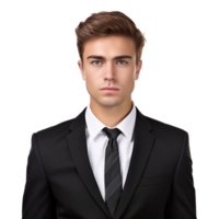 ai generado retrato de joven empresario acortar Arte png