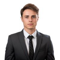 AI generated Portrait of young businessman clip art png