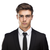 AI generated Portrait of young businessman clip art png