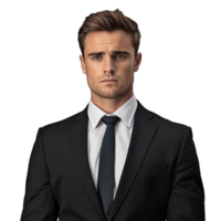 AI generated Portrait of young businessman clip art png