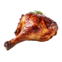 ai généré rôti poulet jambe agrafe art png