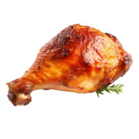 AI generated Roasted chicken leg clip art png