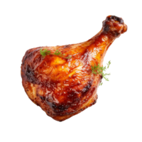 ai generado asado pollo pierna acortar Arte png